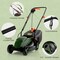 10-AMP 13.5 Inch Adjustable Electric Corded Lawn Mower with Collection Box-Green